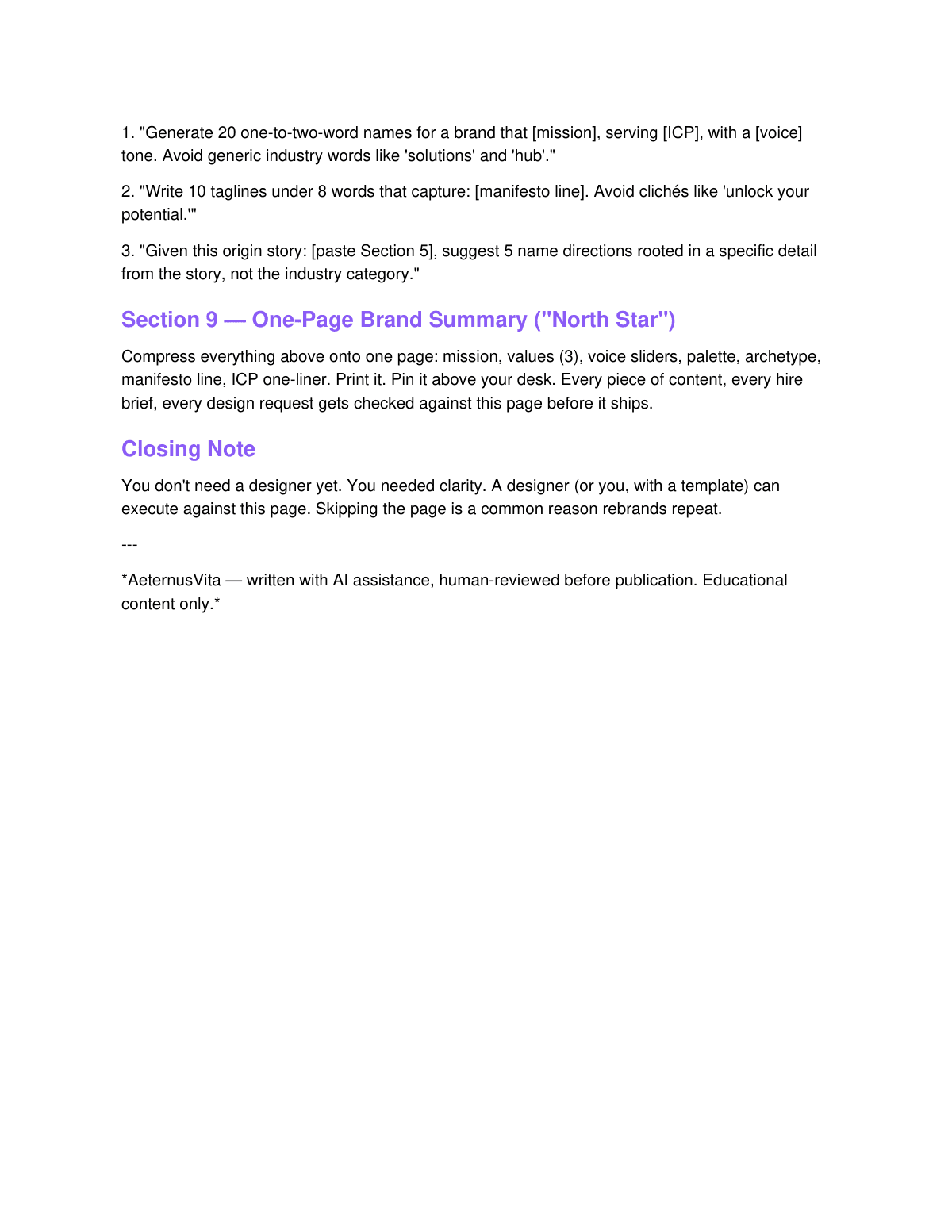 Brand Identity Workbook for Solopreneurs preview page 4
