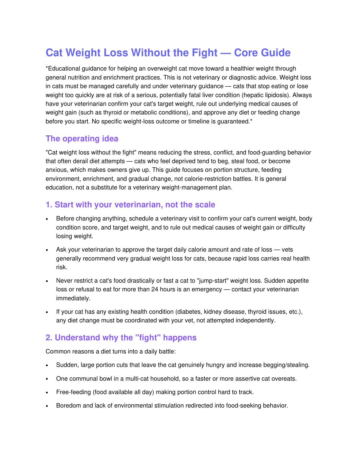 Cat Weight Loss Without the Fight preview page 2