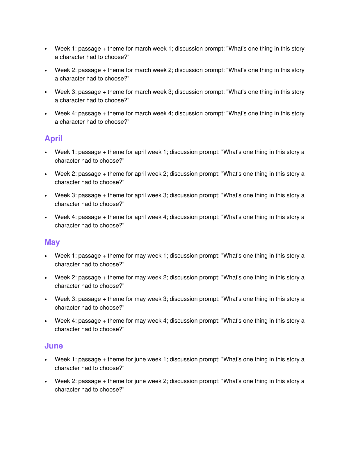 Christian Family Bible Reading Plan preview page 3