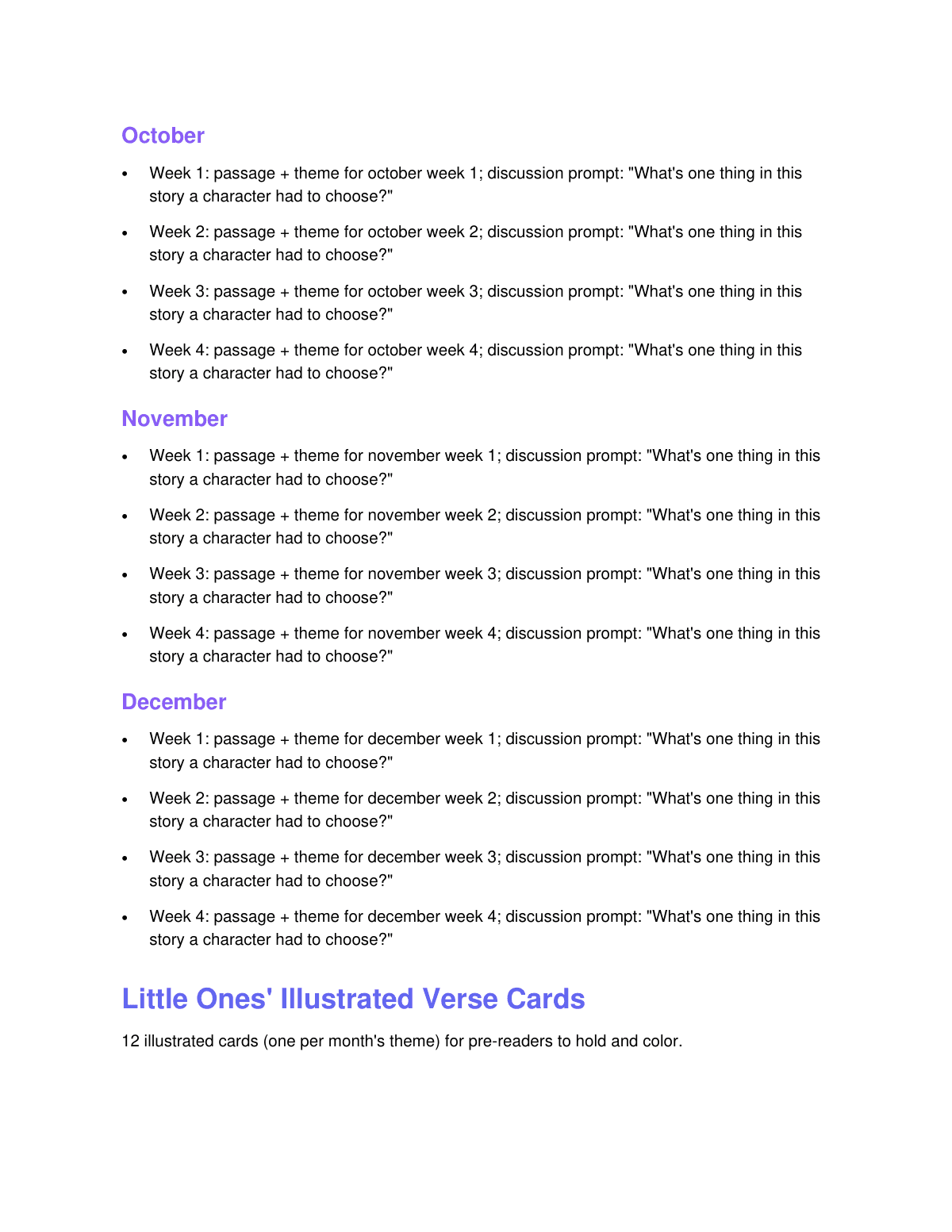 Christian Family Bible Reading Plan preview page 5