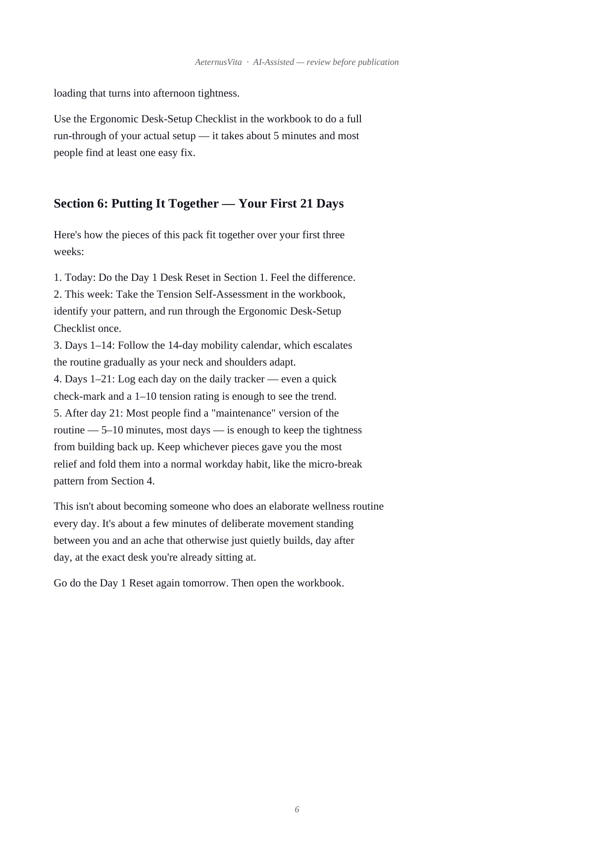 Desk & Screen Reset Protocol — 10-Minute Tech Neck & Eye Strain Relief (No Equipment) preview page 6