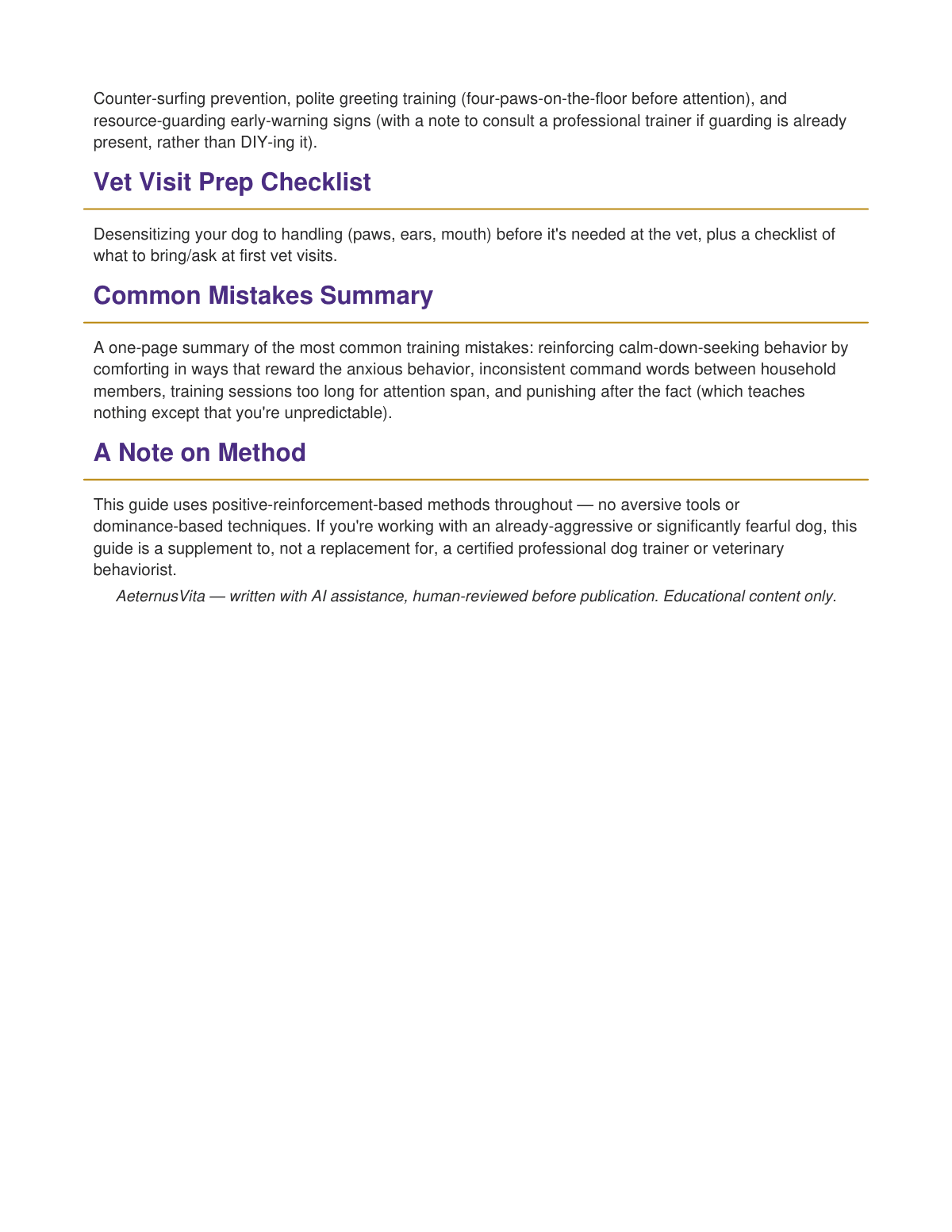 Dog Training Reference Guide preview page 2