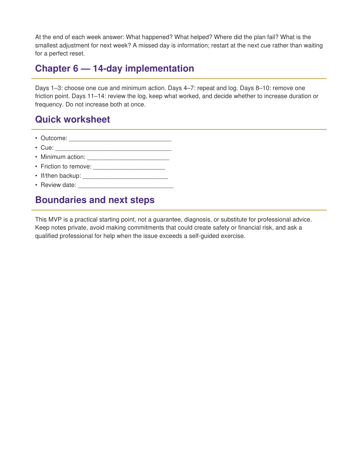 Early-Rising Implementation System preview page 2