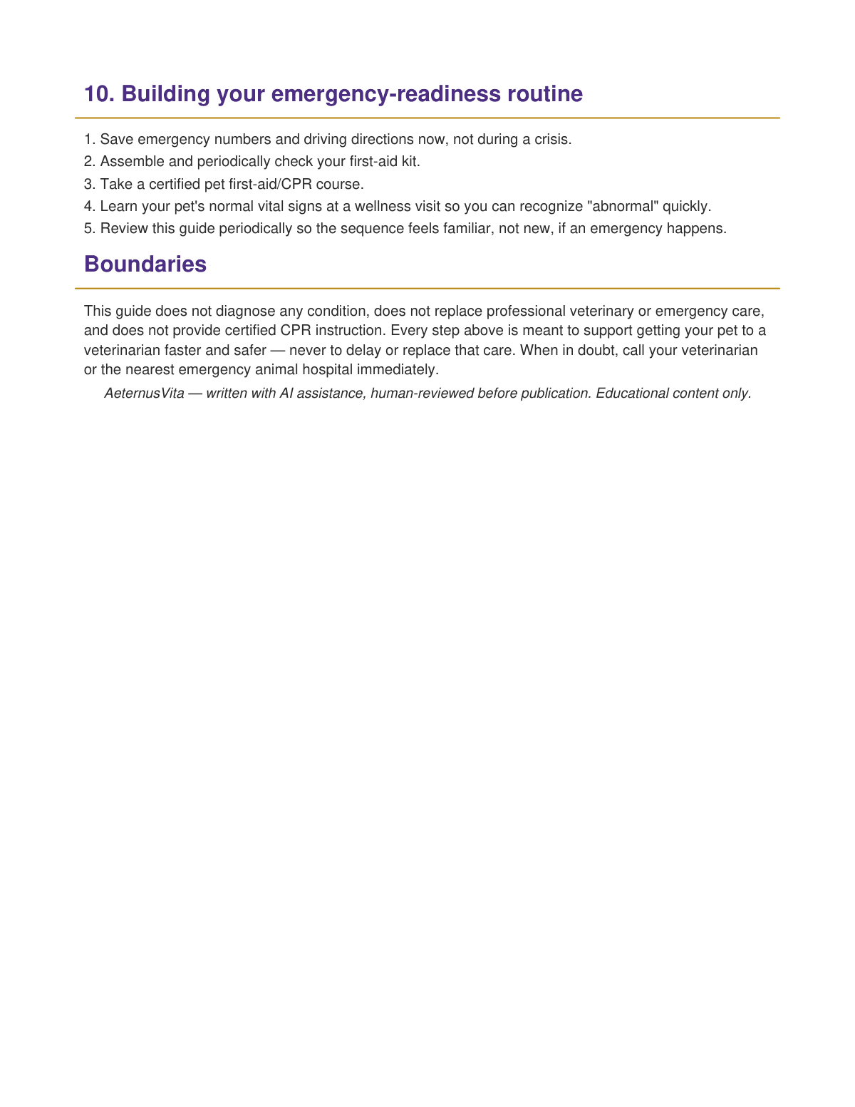 Emergency First Aid for Pets preview page 4