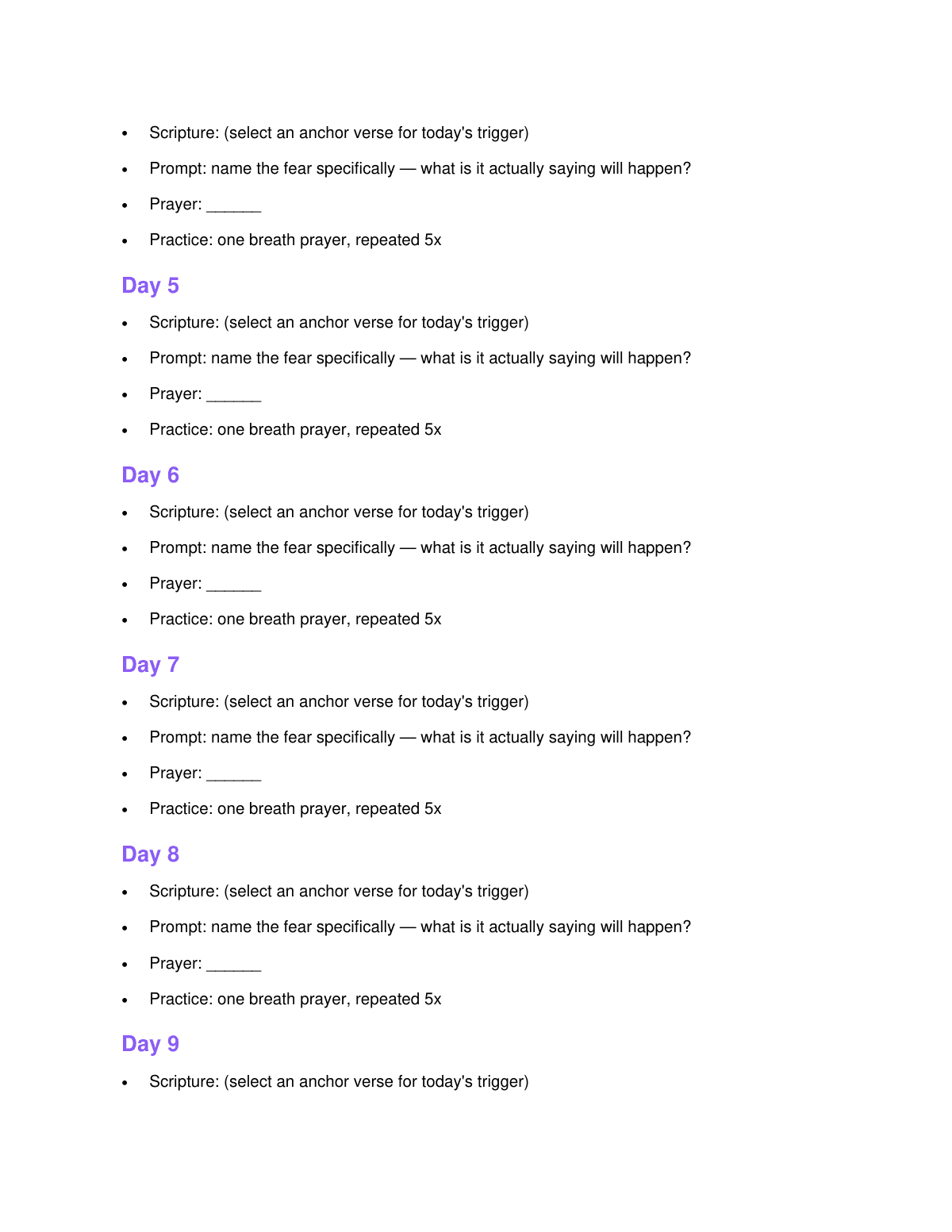 Faith Over Fear: The Anxiety Workbook preview page 3