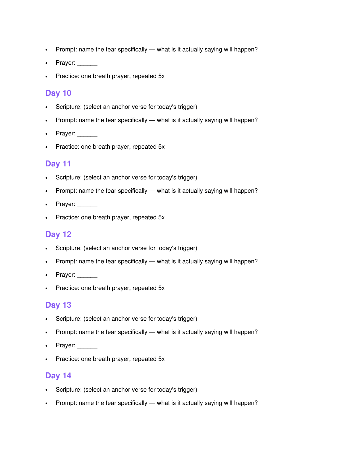 Faith Over Fear: The Anxiety Workbook preview page 4