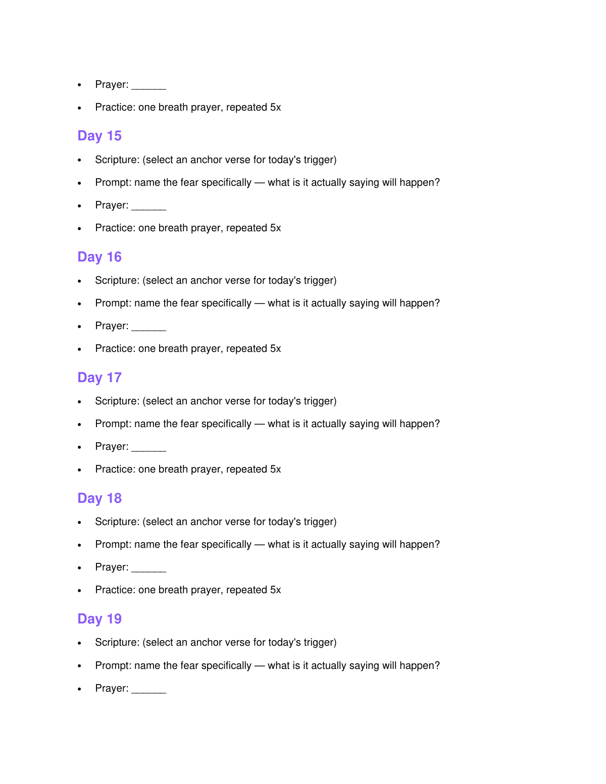 Faith Over Fear: The Anxiety Workbook preview page 5