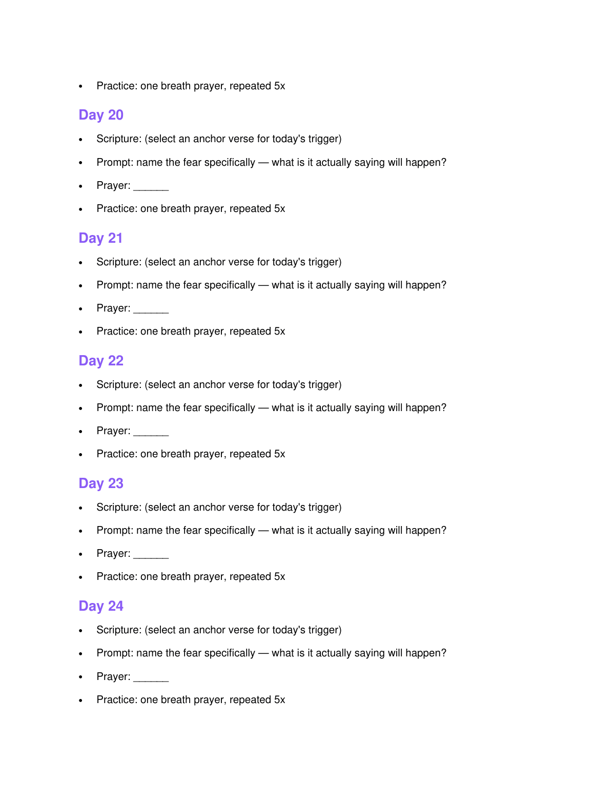 Faith Over Fear: The Anxiety Workbook preview page 6