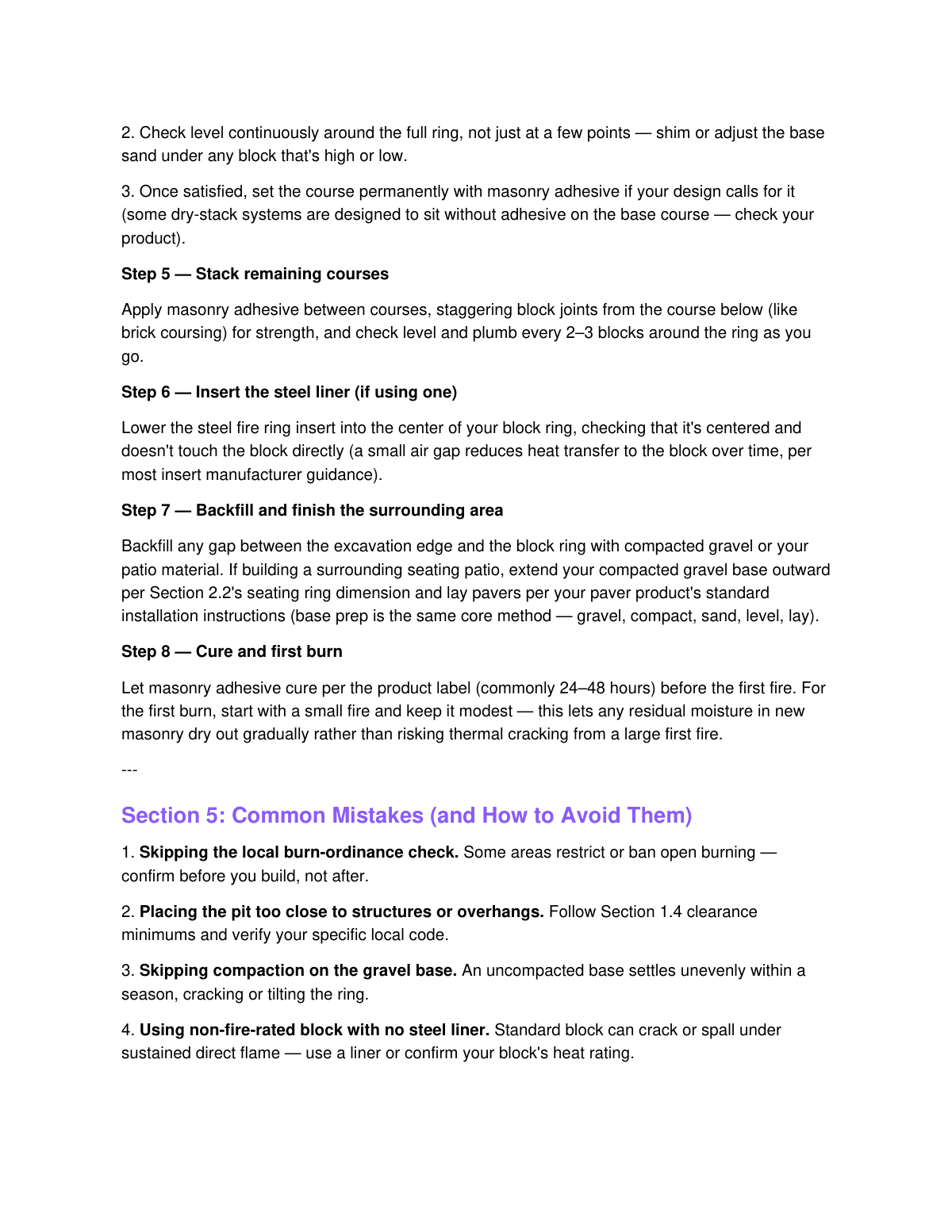 Fire Pit & Outdoor Living Plans preview page 6