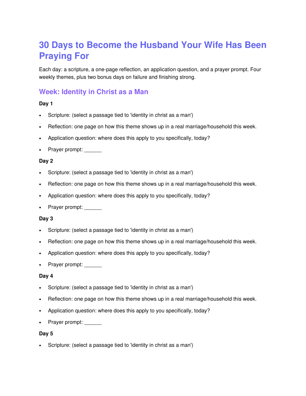 Iron Sharpens Iron: A 30-Day Devotional for the Christian Husband preview page 2