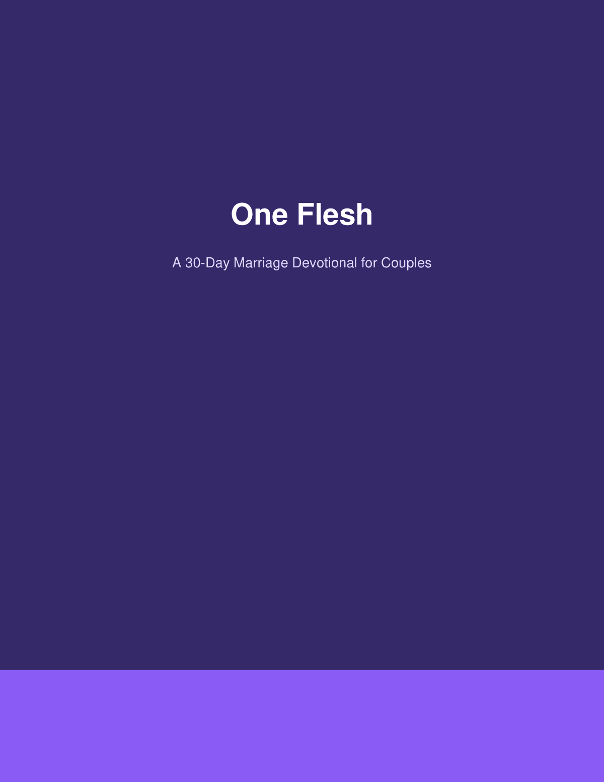 One Flesh: A 30-Day Marriage Devotional for Couples preview page 1