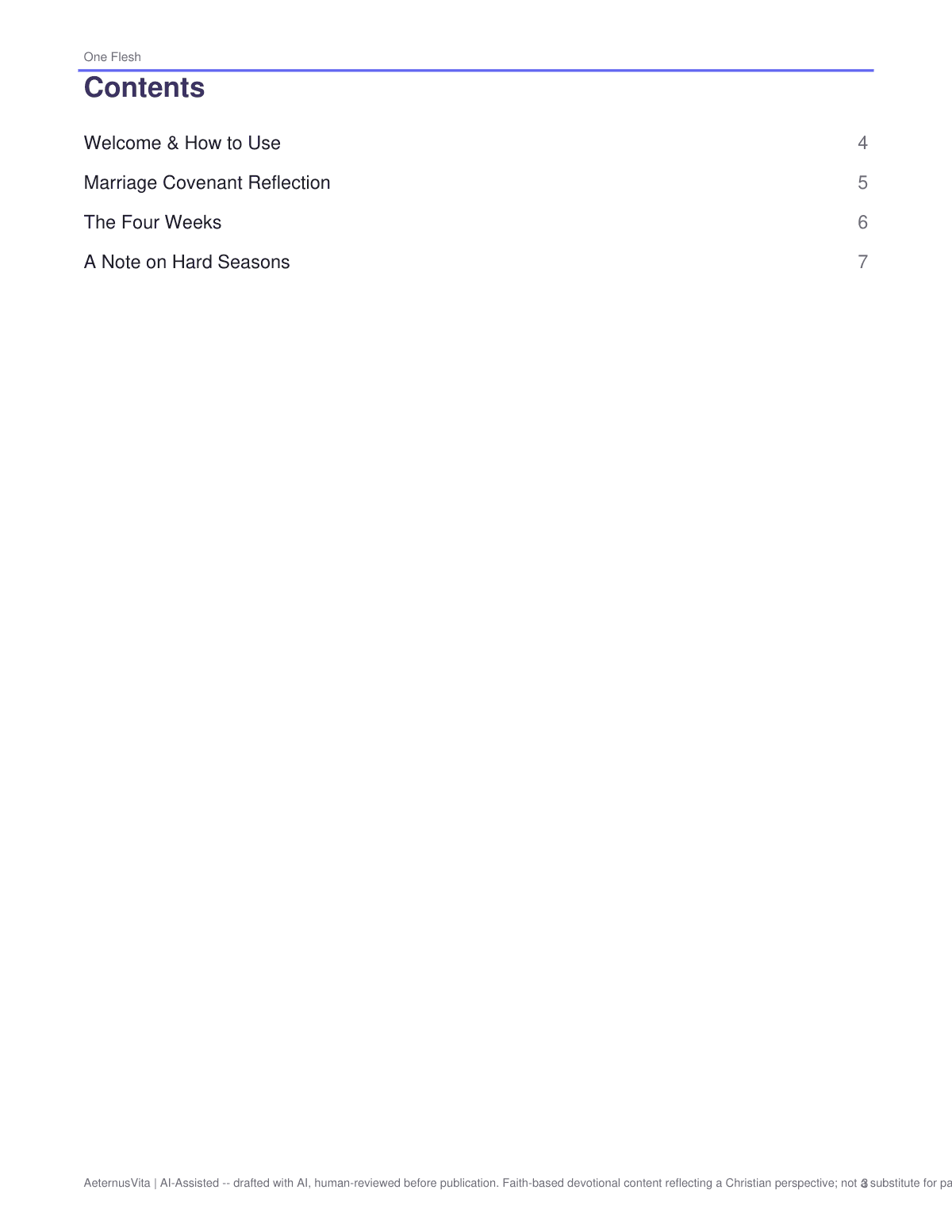 One Flesh: A 30-Day Marriage Devotional for Couples preview page 3