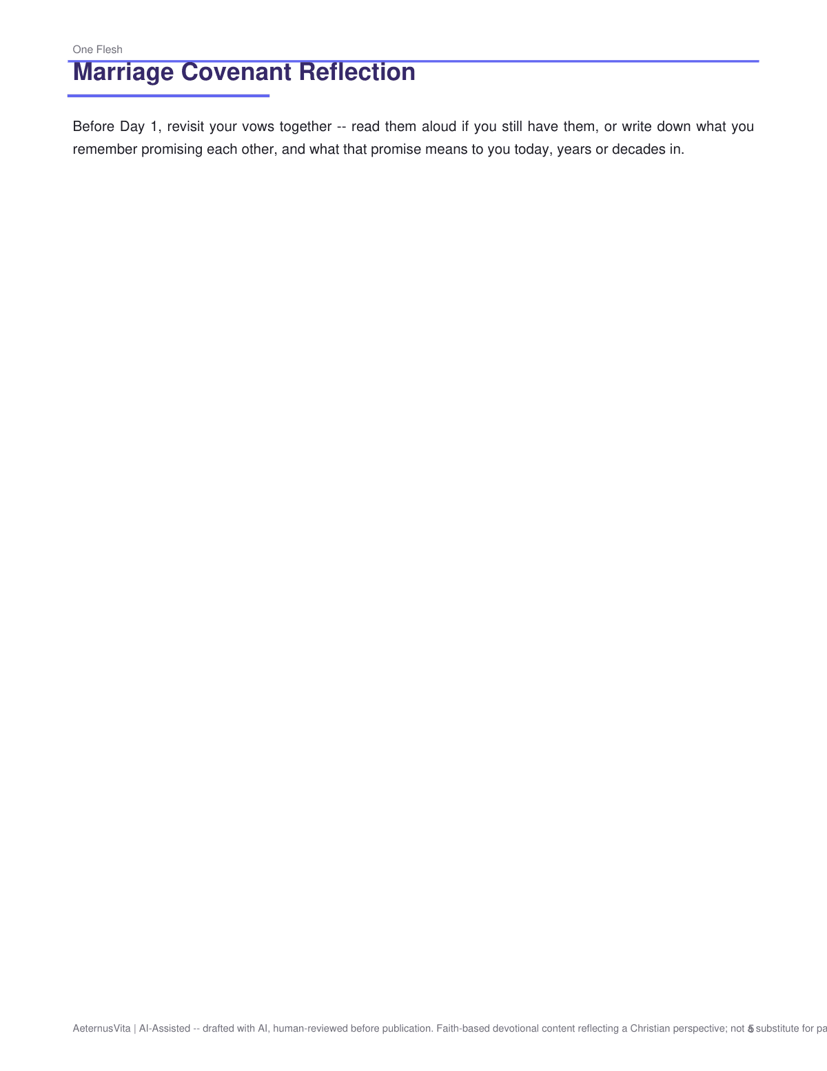 One Flesh: A 30-Day Marriage Devotional for Couples preview page 5