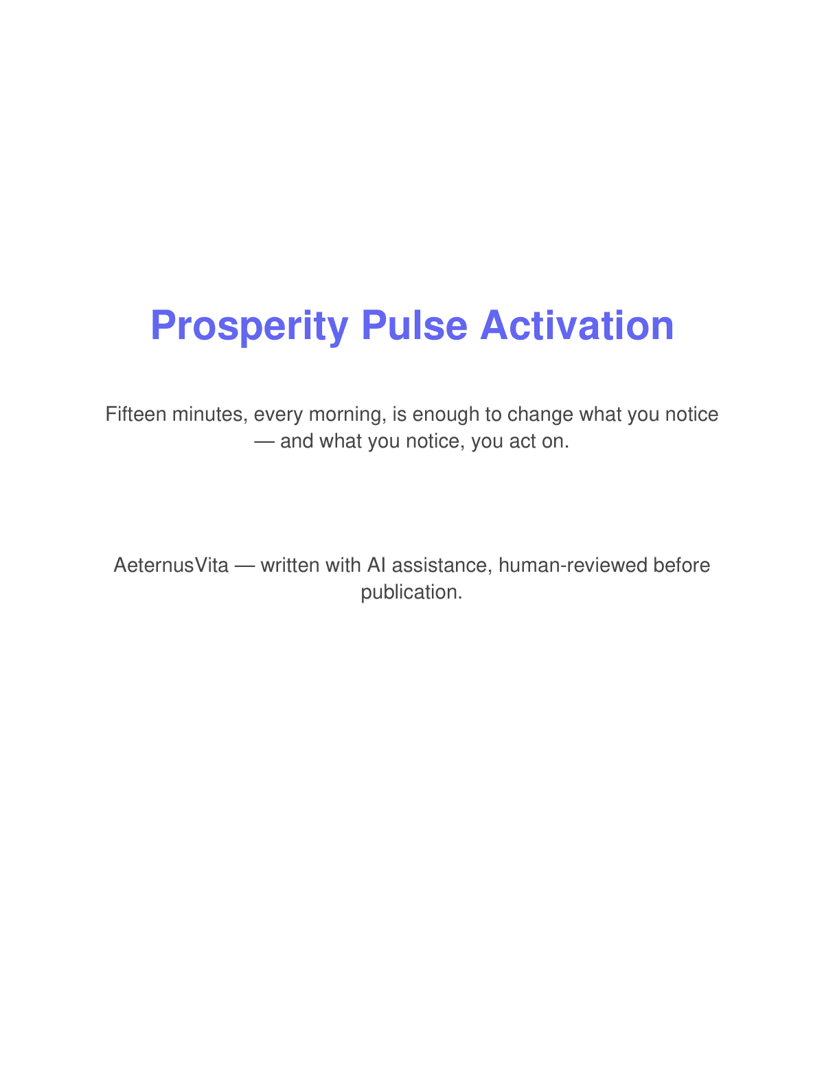 Prosperity Pulse Activation preview page 1