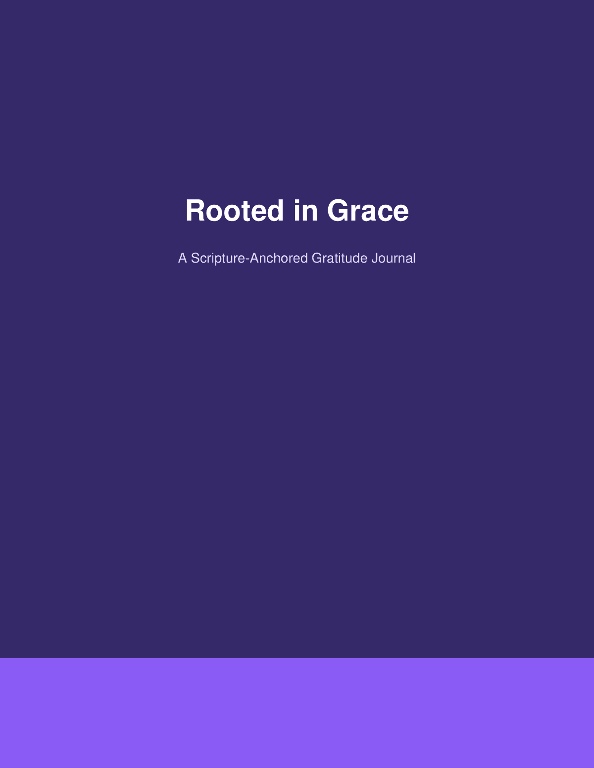Rooted in Grace: A Scripture-Anchored Gratitude Journal preview page 1