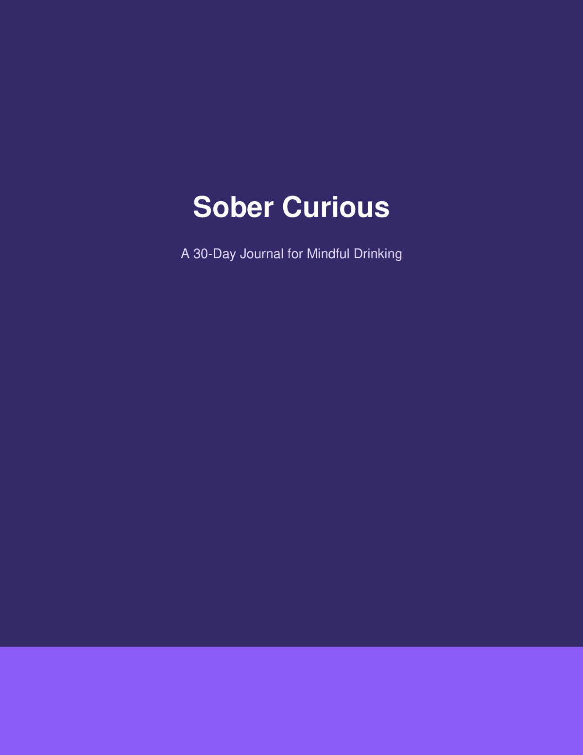 Sober Curious: A 90-Day Journal for Mindful Drinking preview page 1