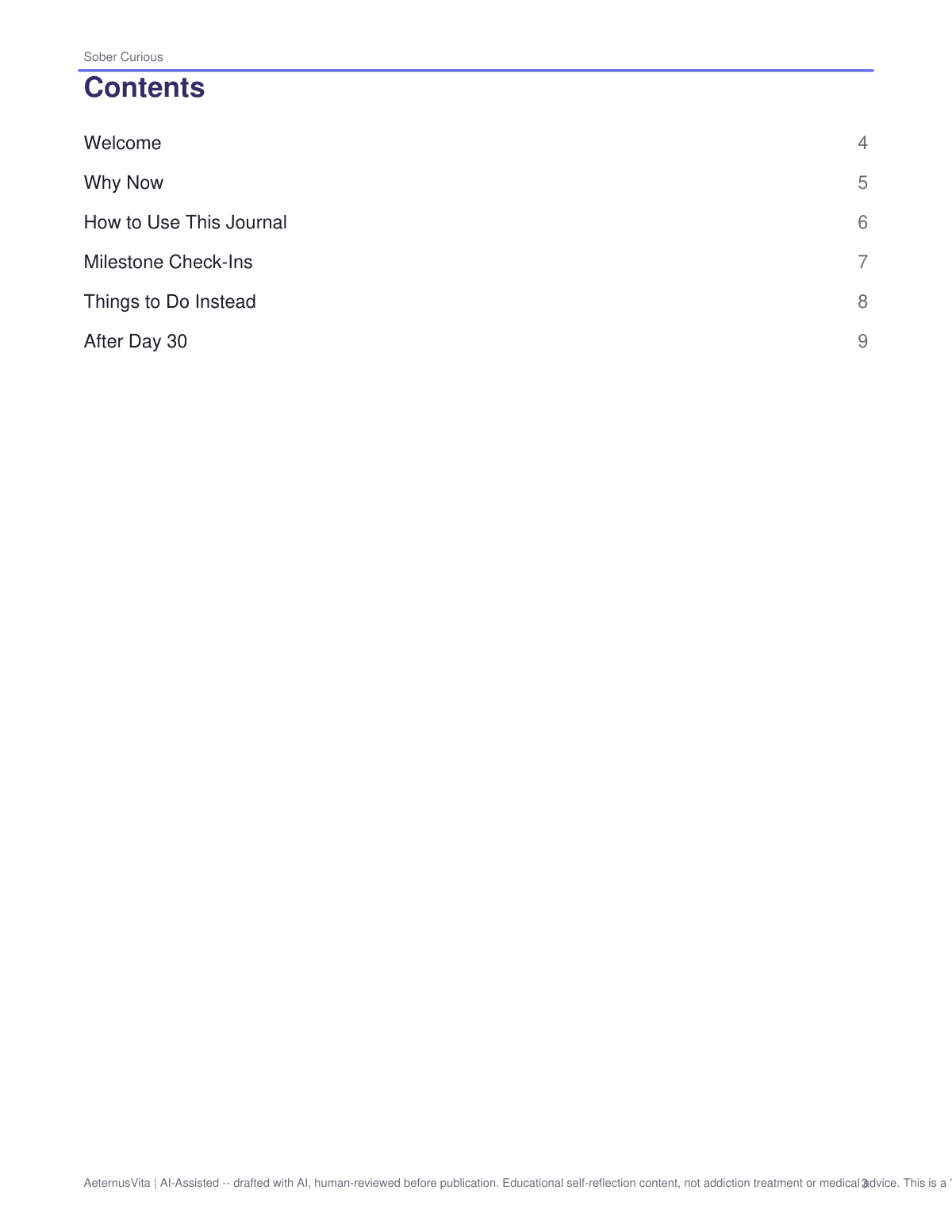 Sober Curious: A 90-Day Journal for Mindful Drinking preview page 3