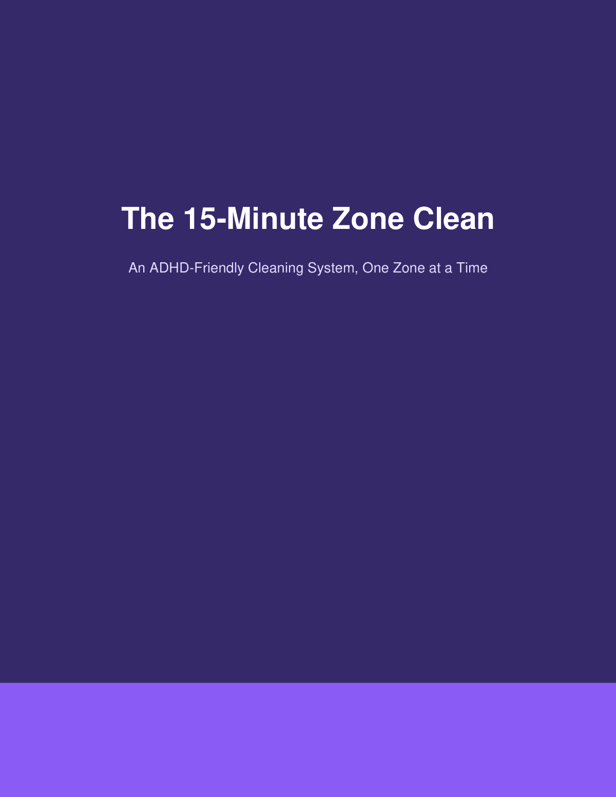 The 15-Minute Zone Clean (ADHD Edition) preview page 1