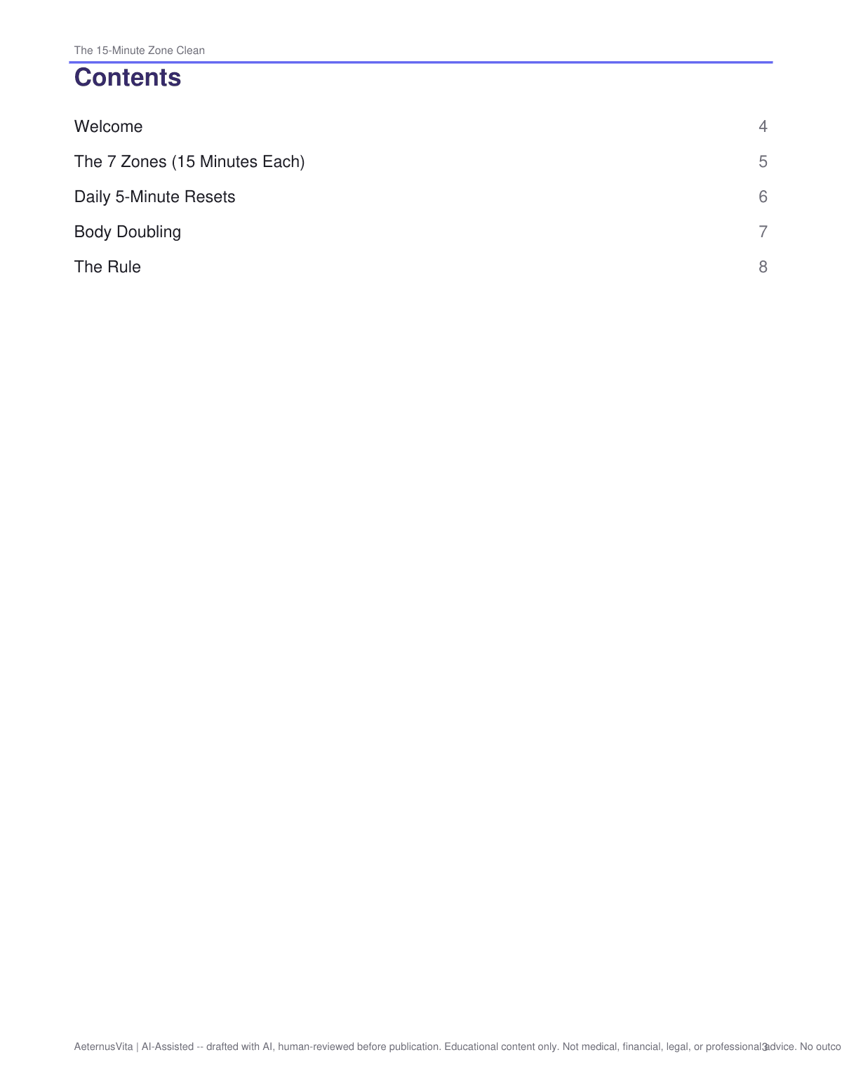 The 15-Minute Zone Clean (ADHD Edition) preview page 3