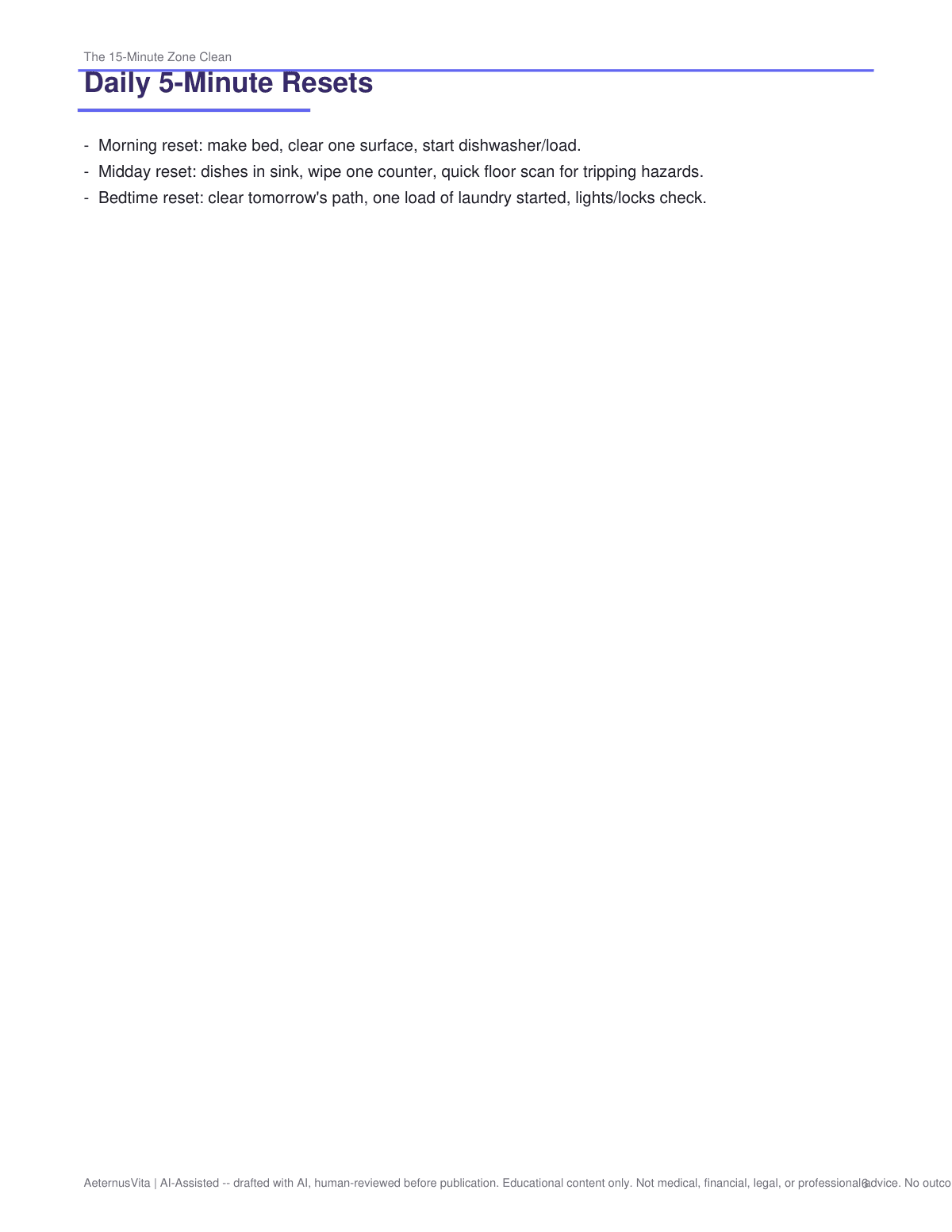The 15-Minute Zone Clean (ADHD Edition) preview page 6