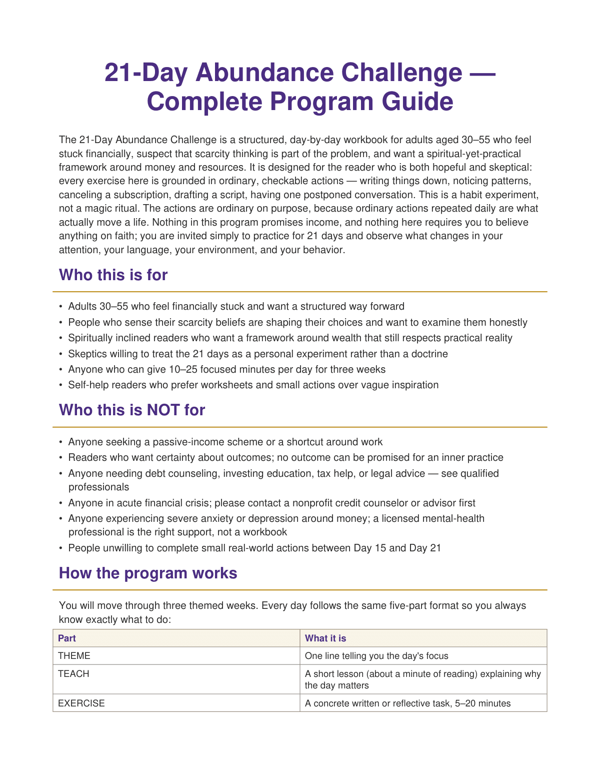 The 21-Day Abundance Challenge preview page 1