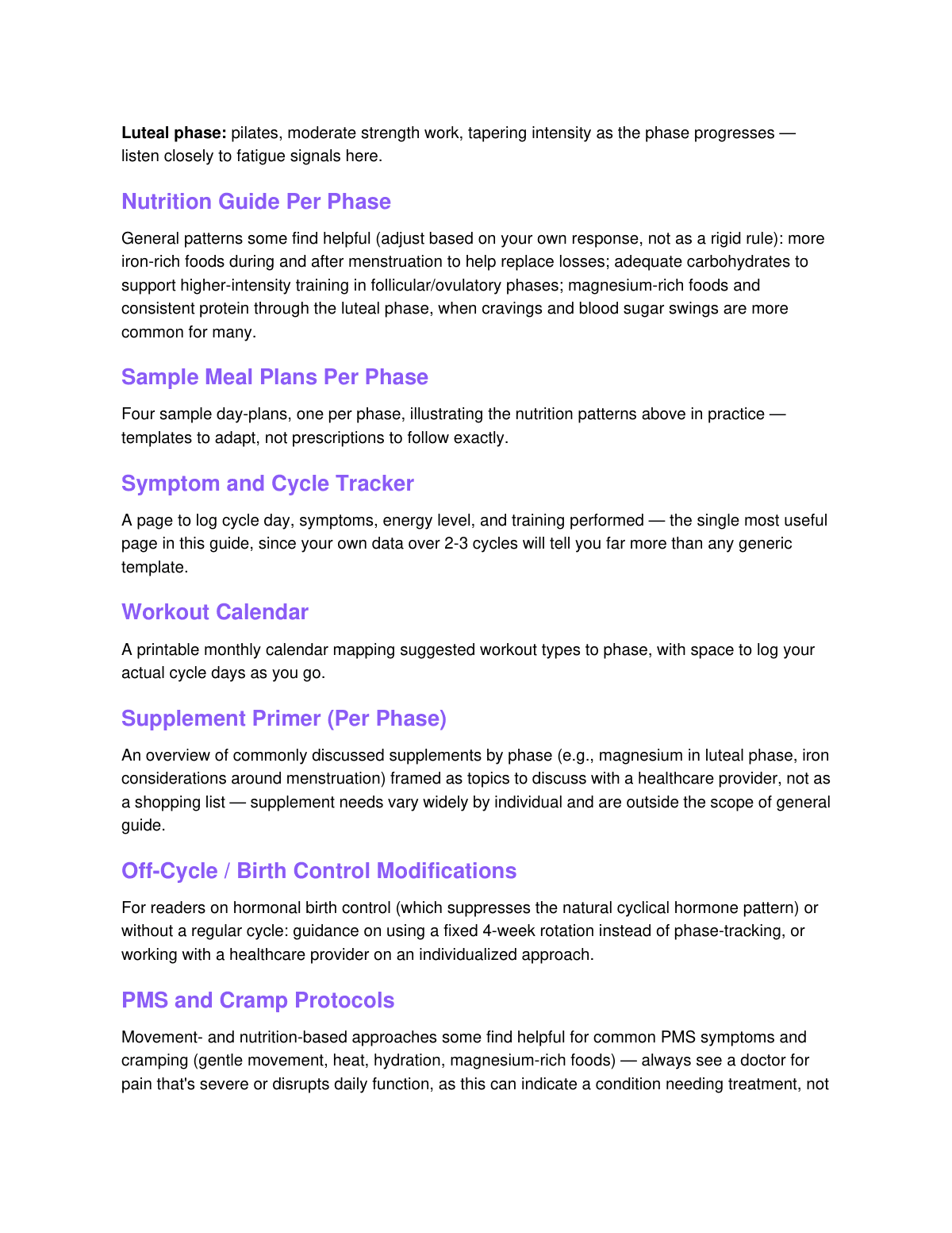 The Cycle Sync Method preview page 3