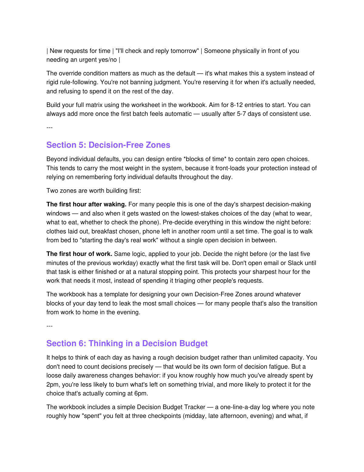 The Decision Fatigue Reset preview page 6