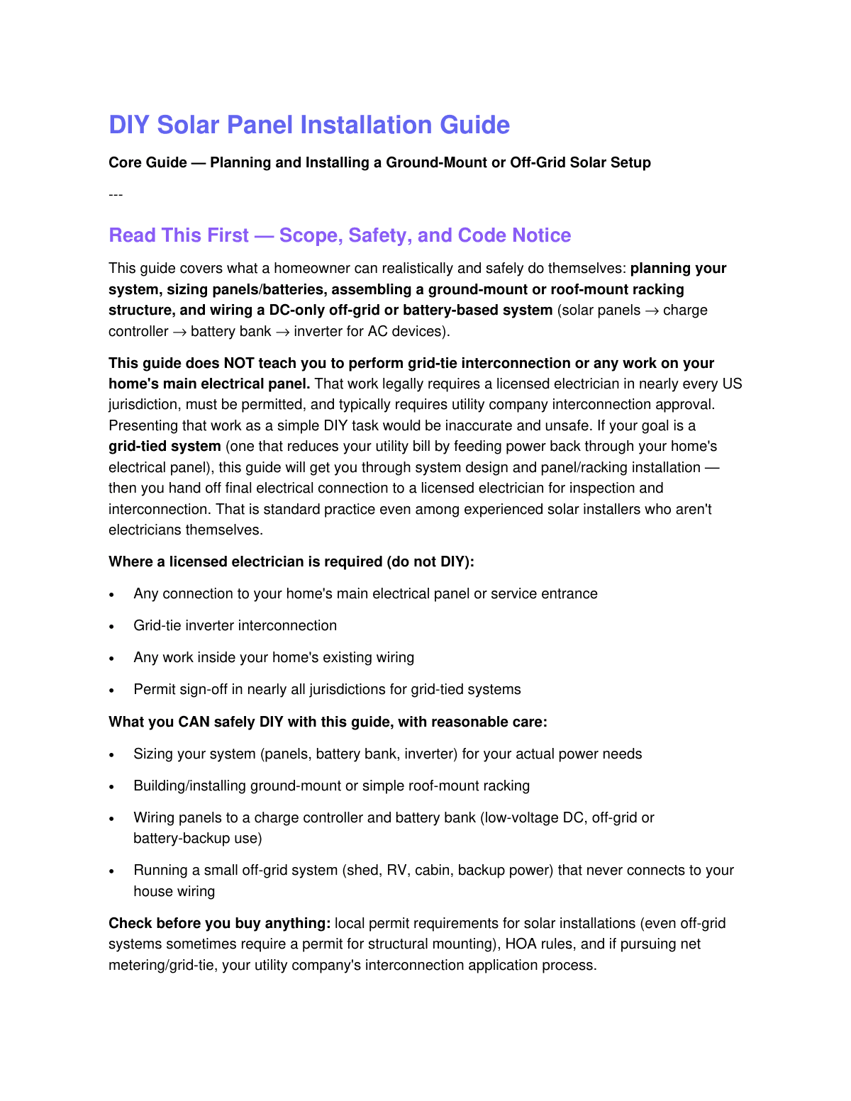 The DIY Solar Panel Installation Guide preview page 2