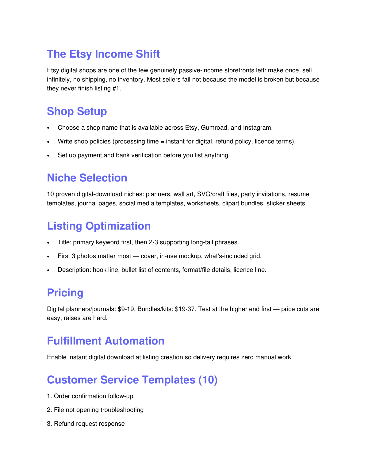 The Etsy Digital Shop Starter Kit: Open & Optimize in 7 Days preview page 2