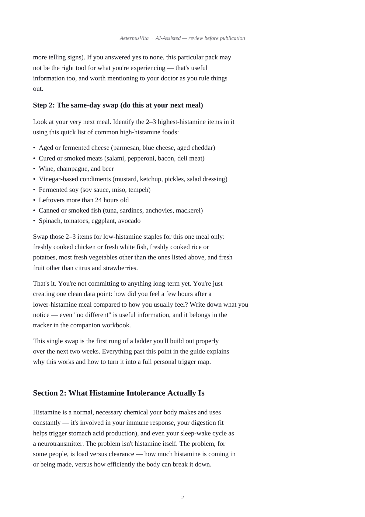 The Histamine Trigger Map preview page 2