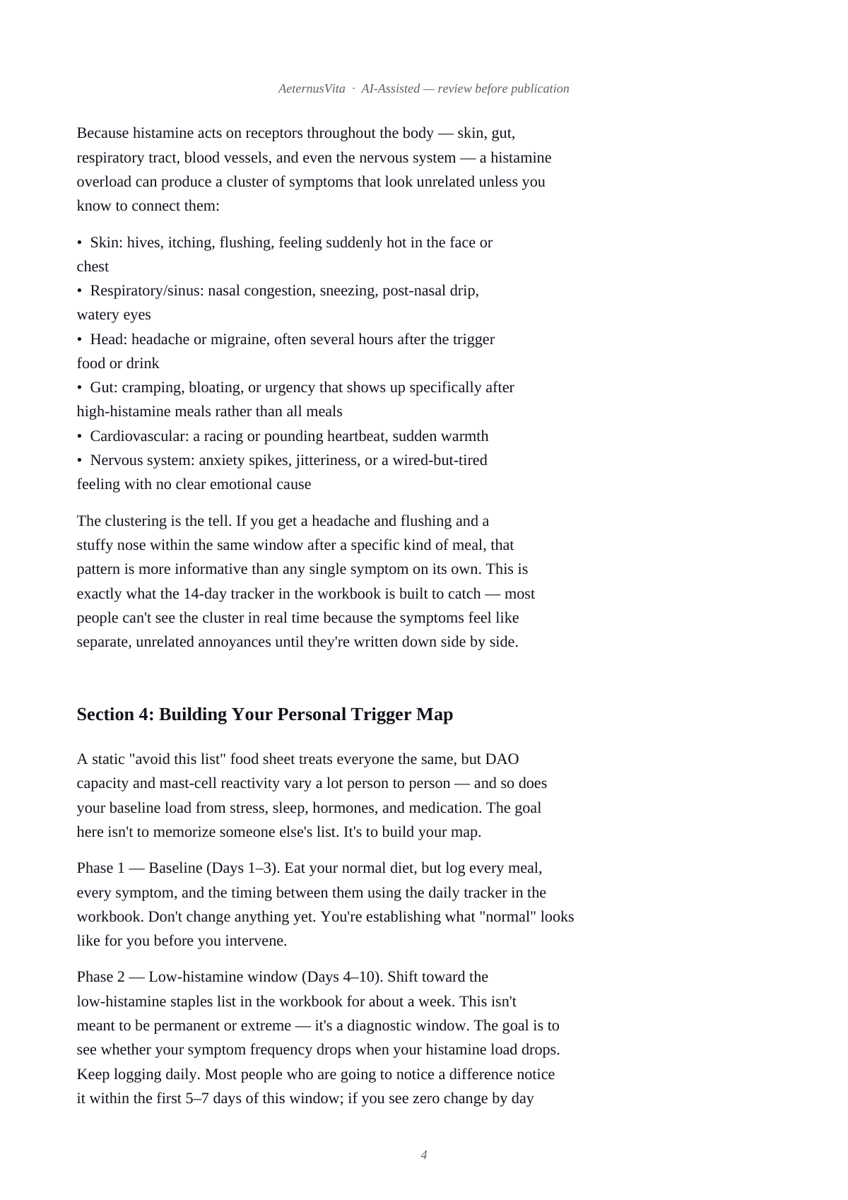The Histamine Trigger Map preview page 4