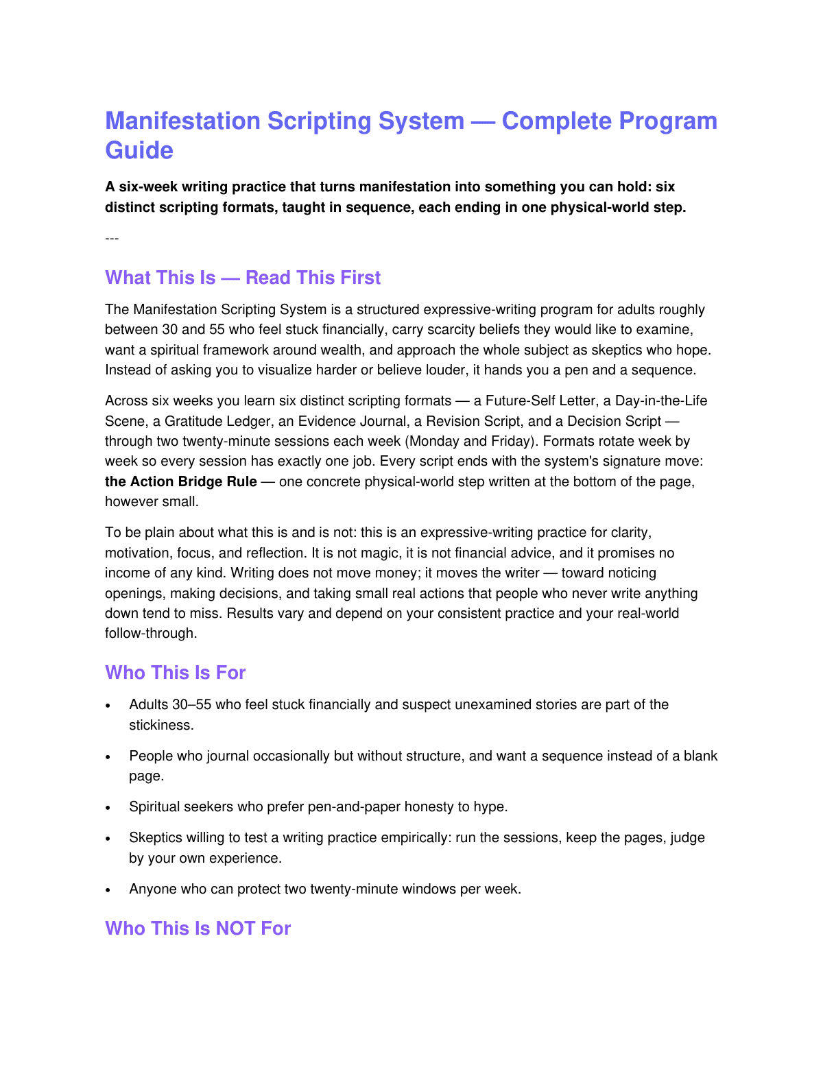 The Manifestation Scripting System preview page 2