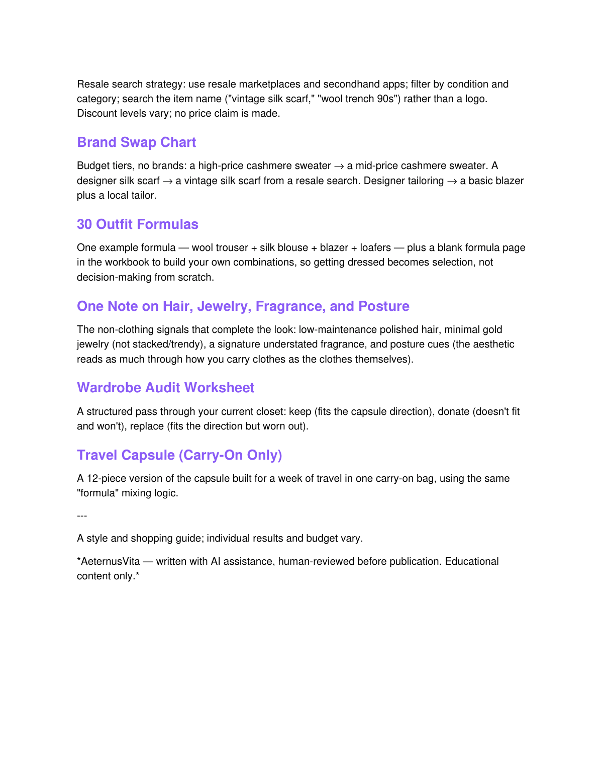 The Old Money Capsule Wardrobe Guide preview page 3