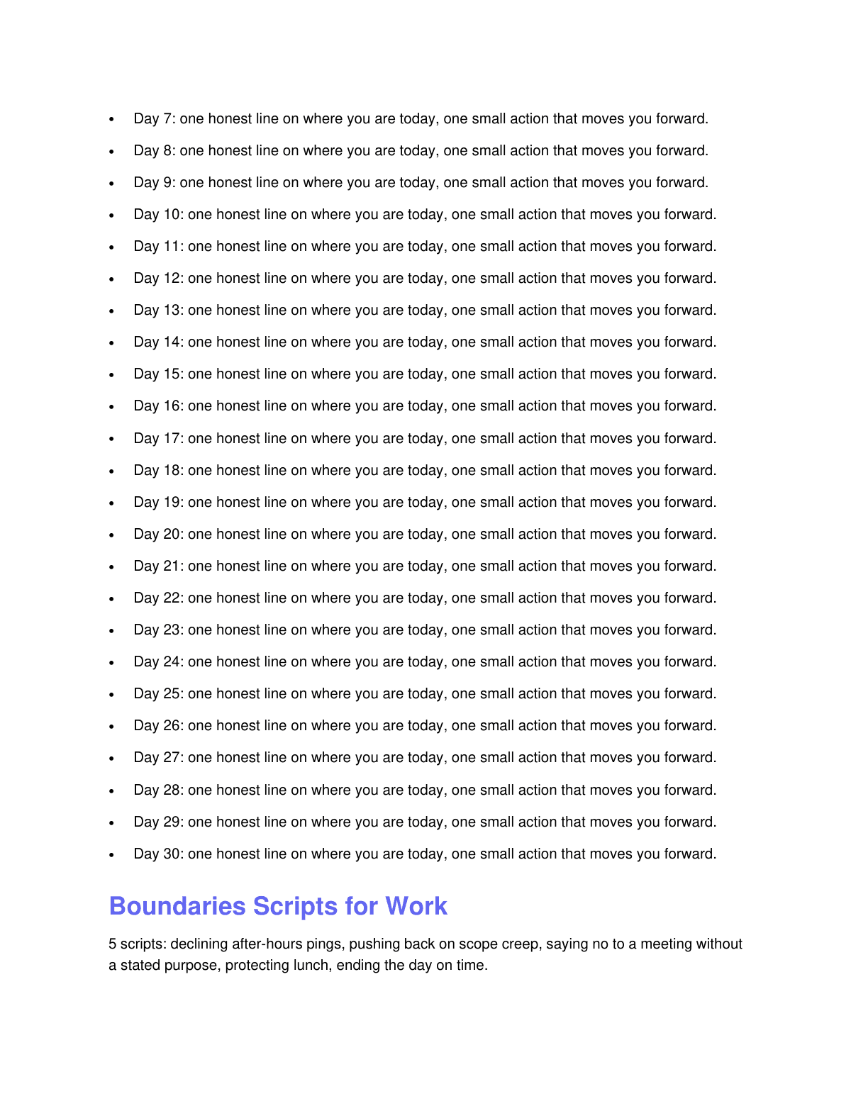 The Quiet Quitting Recovery Journal preview page 3