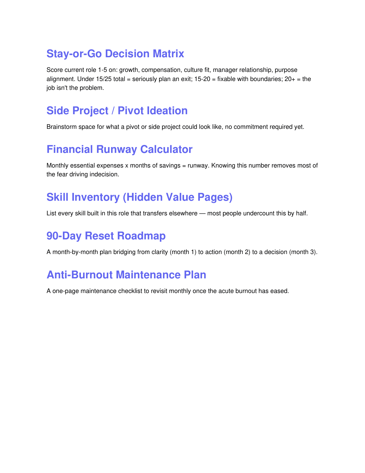 The Quiet Quitting Recovery Journal preview page 4