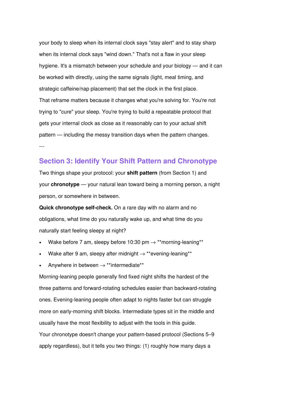 The Shift Worker's Circadian Playbook preview page 4