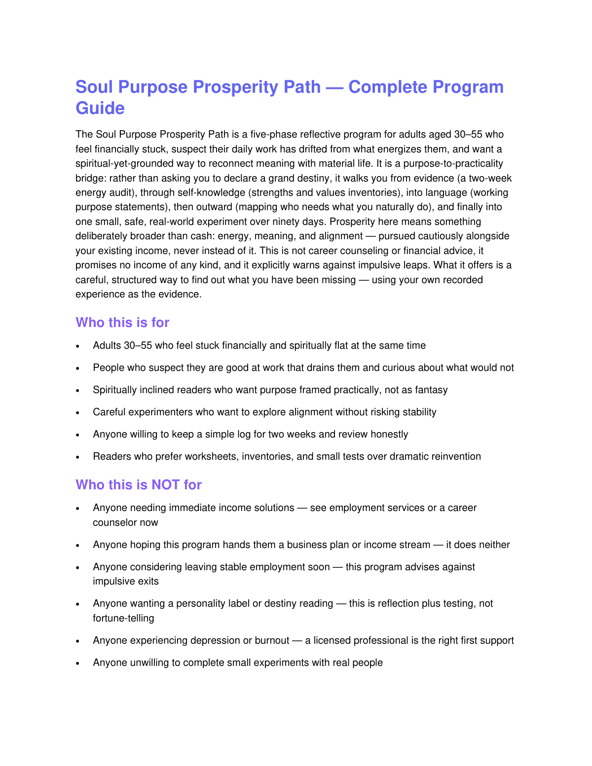 The Soul Purpose Prosperity Path preview page 2