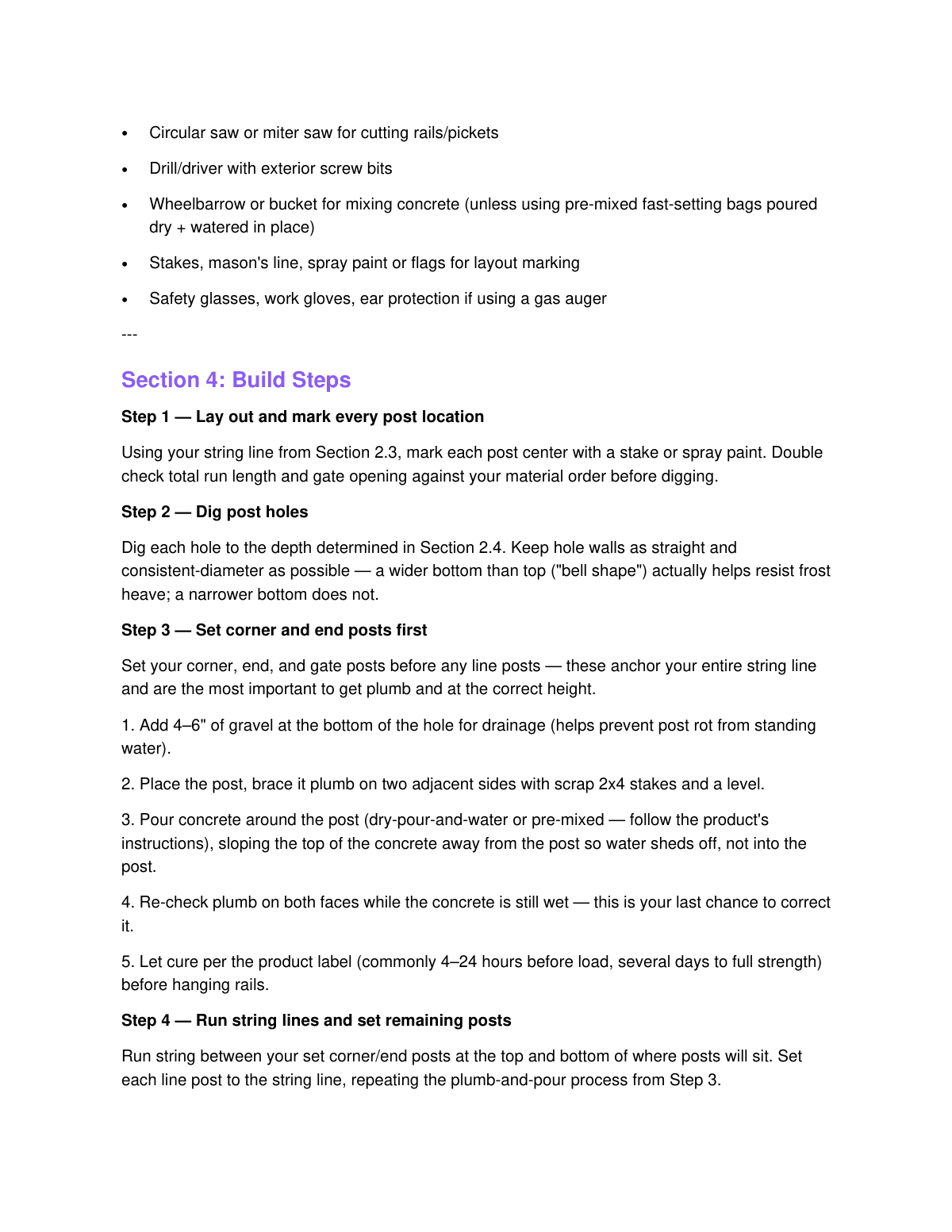 The Weekend Fence Builder's Guide preview page 5