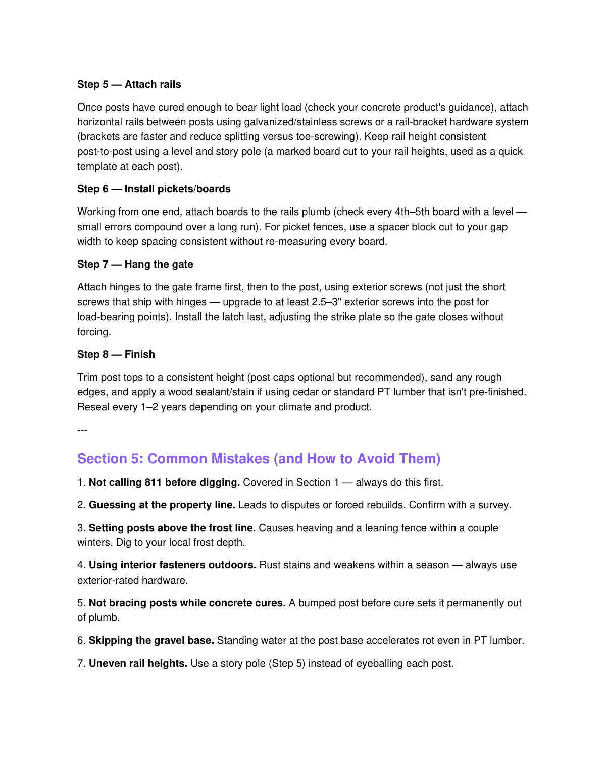 The Weekend Fence Builder's Guide preview page 6