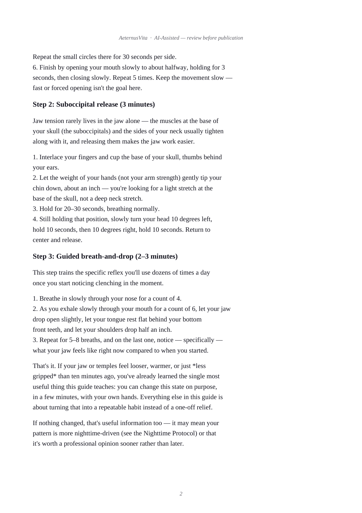 Unclench: The Jaw Tension Relief Protocol preview page 2
