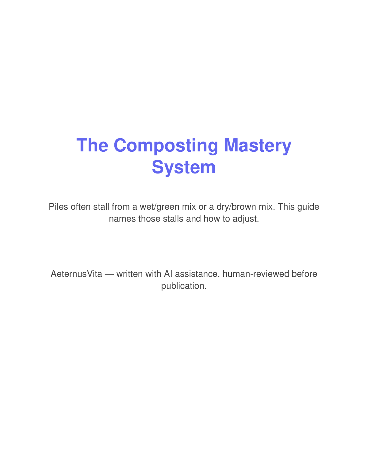 Preview page from The Composting Mastery System